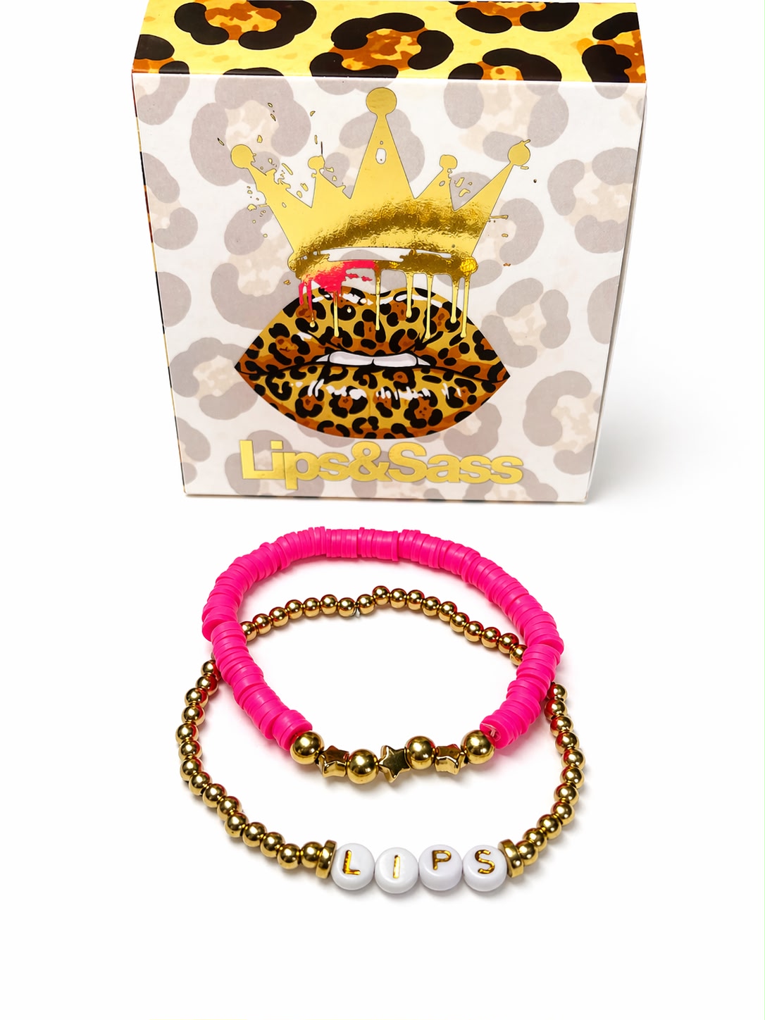 Set of 2 personalised bracelets (Gold)