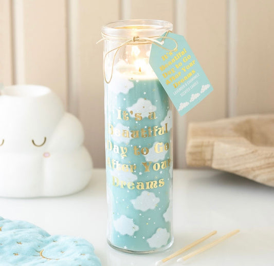 Cloud camomile & Lavender glass tube candle