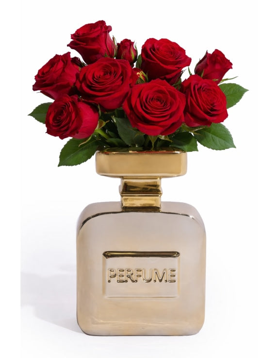 Gold Perfume Bottle Vase