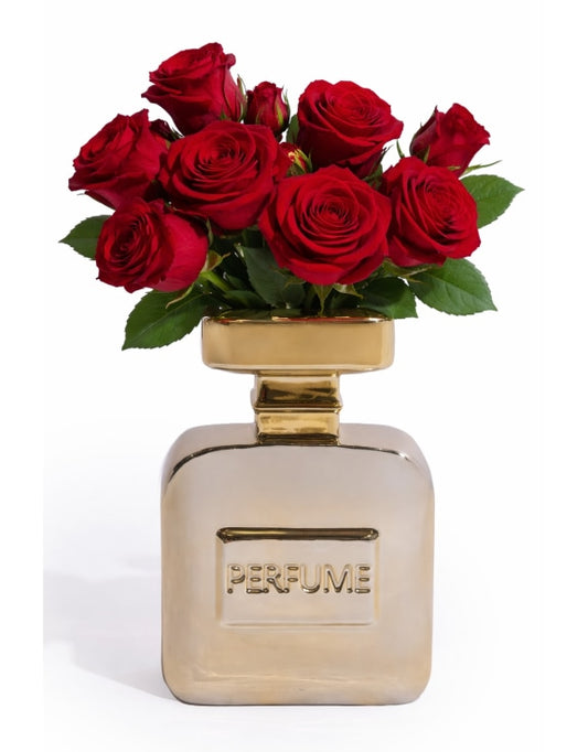 Gold Perfume Bottle Vase