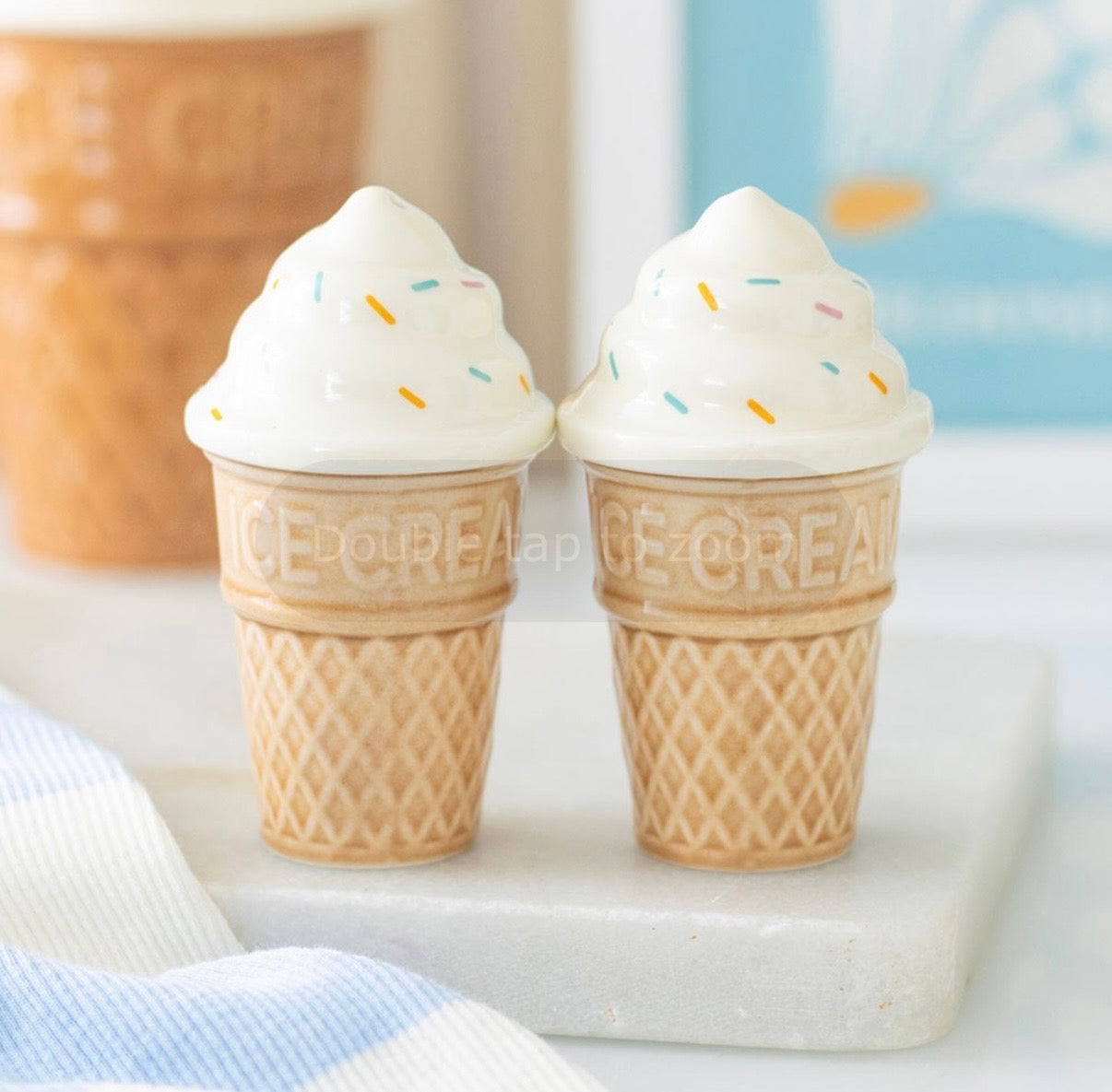 Ice cream salt & pepper set