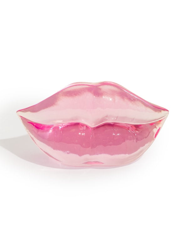 Translucent Pink Lips Paperweight
